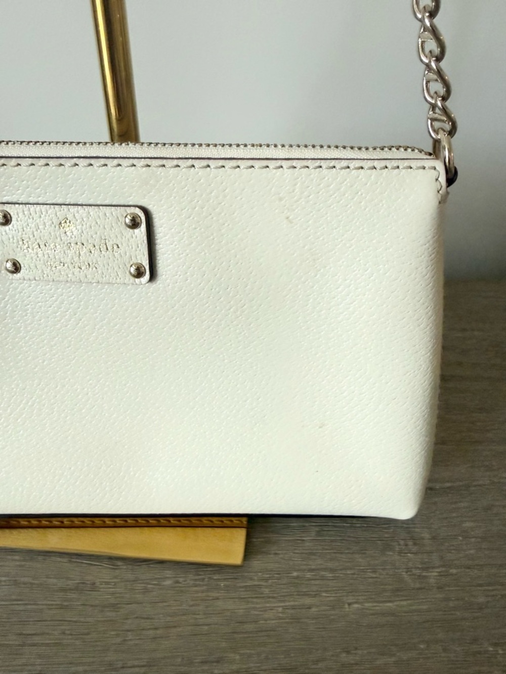 kate spade Cream Leather Chain Strap Shoulder Bag - Picture 6 of 7